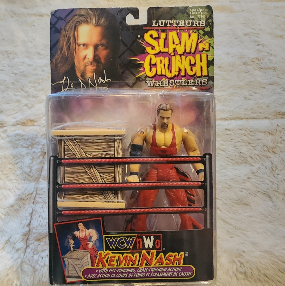 Kevin Nash WCW nWo WWE Vintage Slam N Crunch Action Figure 1999 BNIB